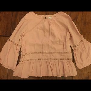 Gap kids pink flowy long sleeve